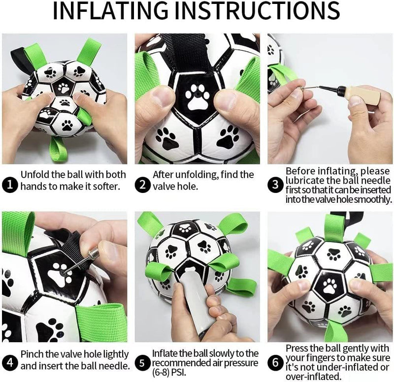 Interactive Dog Soccer Ball Toy - Boost Outdoor Fun & Training for Large Dogs! Perfect for Border Collies & Active Pups!