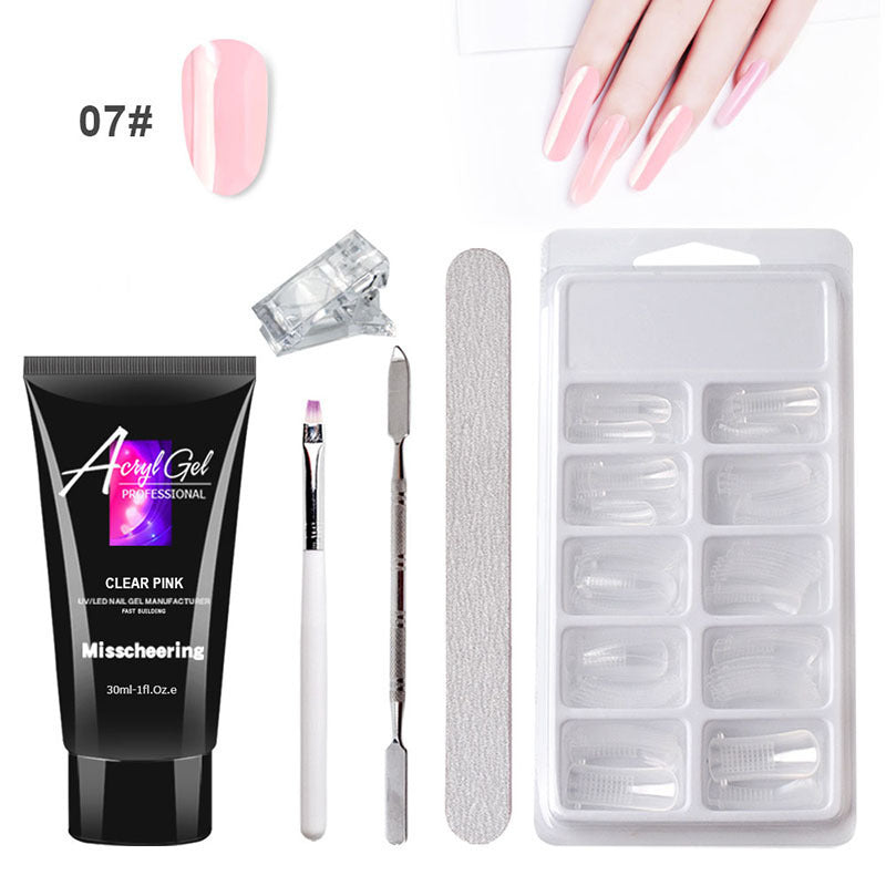 Painless Crystal Gel Nail Art Kit – Quick & Easy Extensions Without Messy Paper Holders for Stunning Nails!