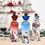 Santa Claus Wine Bottle Cover - Festive Accessory for Xmas Parties