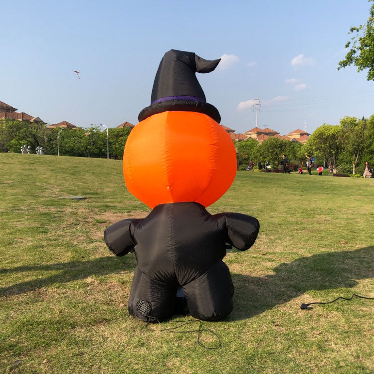 Spooktacular 4.9ft Inflatable Pumpkin Head for Halloween