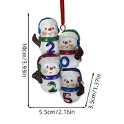Christmas Tree Snowman Resin Pendant for Holiday Decor and Gift Giving