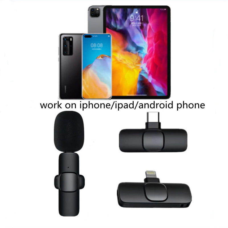 Crystal Clear Wireless Lavalier Microphone for iPhone & Android - Long Battery Life for Effortless Live Streaming & Gaming