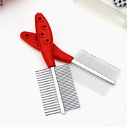 Pet grooming products   with shank footprint and dense teeth 