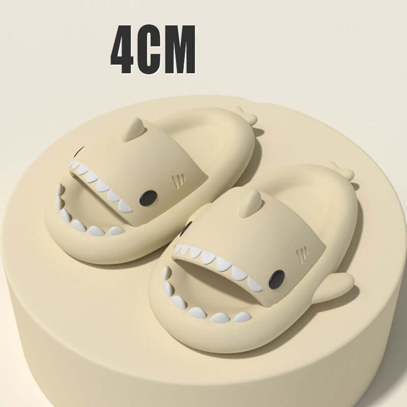 Cute Sharky Slippers for adults with 4cm concave design, perfect for indoor/outdoor comfort.