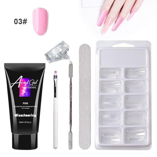 Painless extension gel nail art set brings salon-quality 