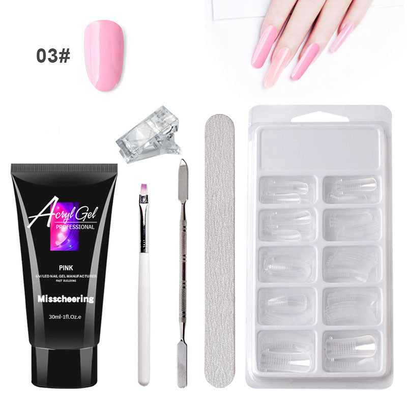 Painless Crystal Gel Nail Art Kit – Quick & Easy Extensions Without Messy Paper Holders for Stunning Nails!