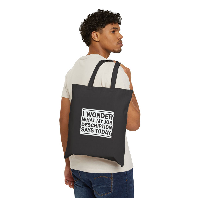 Funny Job Description Tote Bag - Eco-Friendly Gift for Coworkers