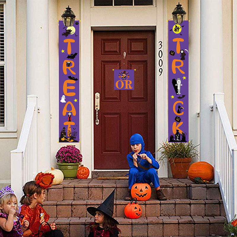 Spooktacular Outdoor Halloween Banner – Transform Your Space with Enchanting Couplets for a Hauntingly Fun Celebration!