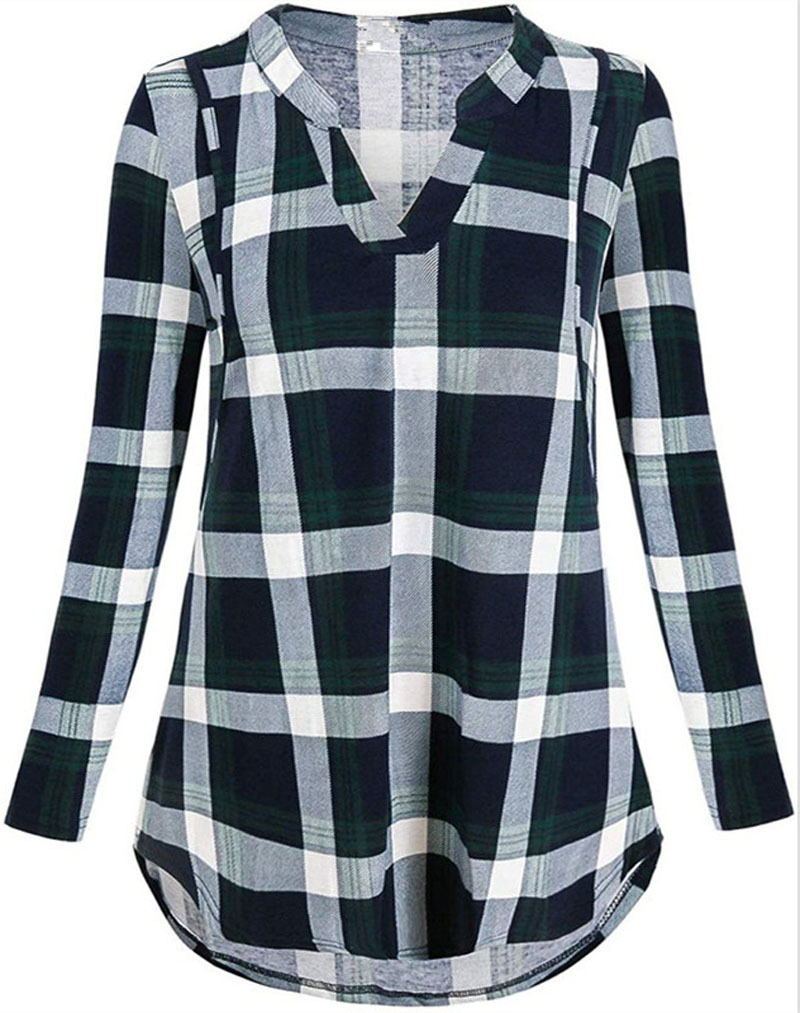 Green and white plaid shirt on a white background