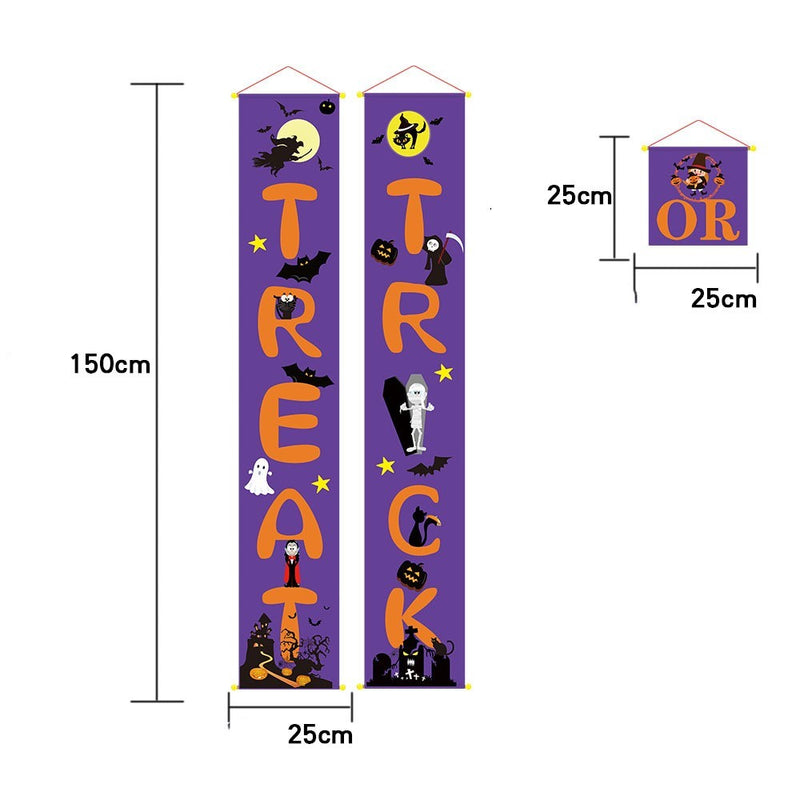 Spooktacular Outdoor Halloween Banner – Transform Your Space with Enchanting Couplets for a Hauntingly Fun Celebration!