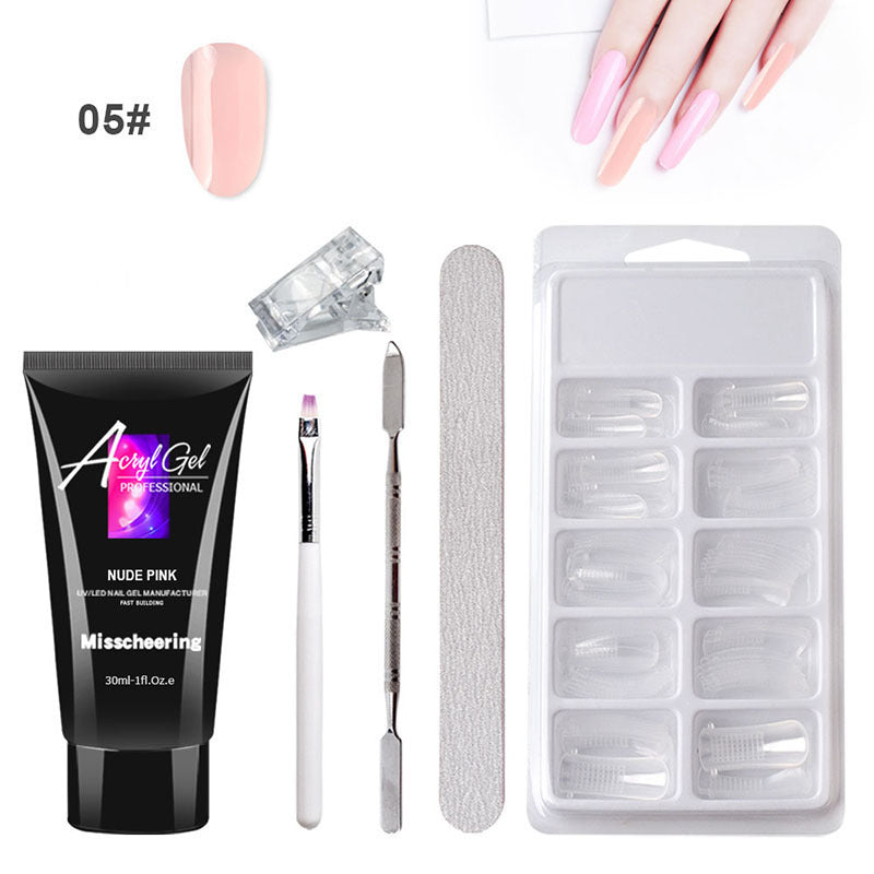Painless Crystal Gel Nail Art Kit – Quick & Easy Extensions Without Messy Paper Holders for Stunning Nails!