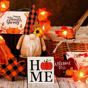 5PCS Fall Tiered Tray Decor