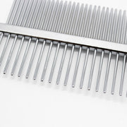 Pet grooming products   with shank footprint and dense teeth 