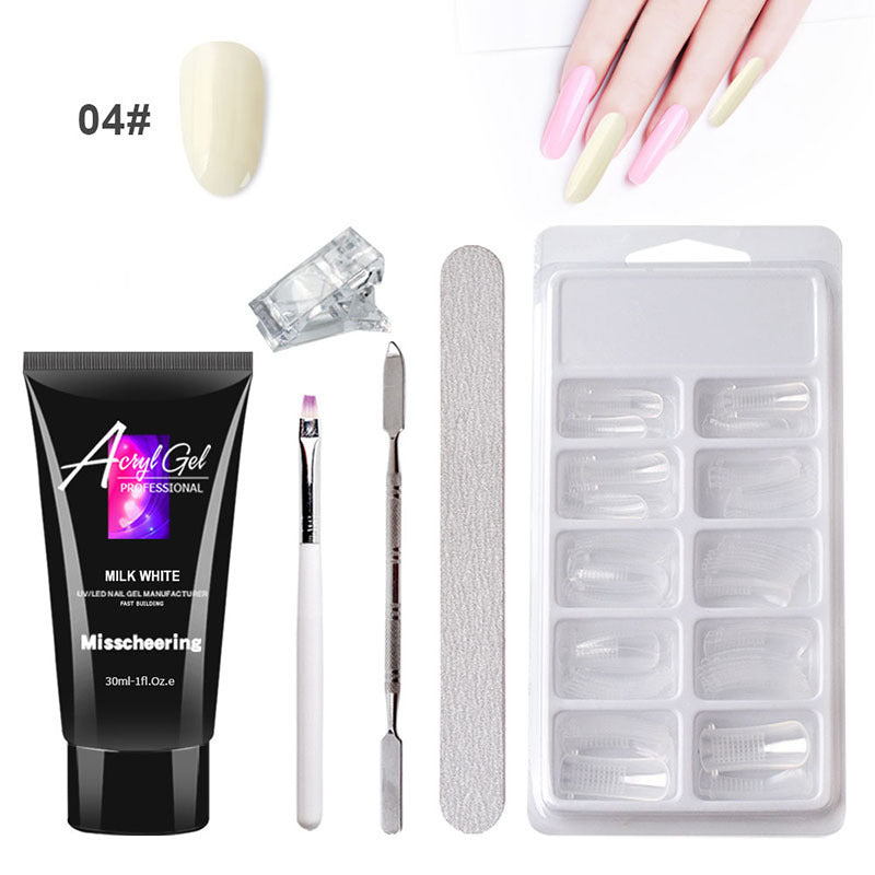 Painless Crystal Gel Nail Art Kit – Quick & Easy Extensions Without Messy Paper Holders for Stunning Nails!