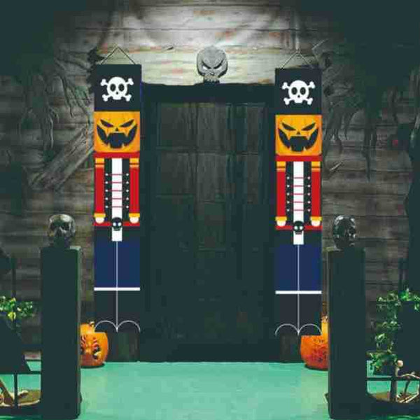 Halloween Soldier Nutcracker Banner - Transform Your Decor with Festive Spirit!