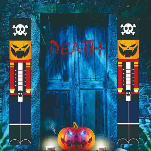 Halloween Soldier Nutcracker Banner - Transform Your Decor with Festive Spirit!
