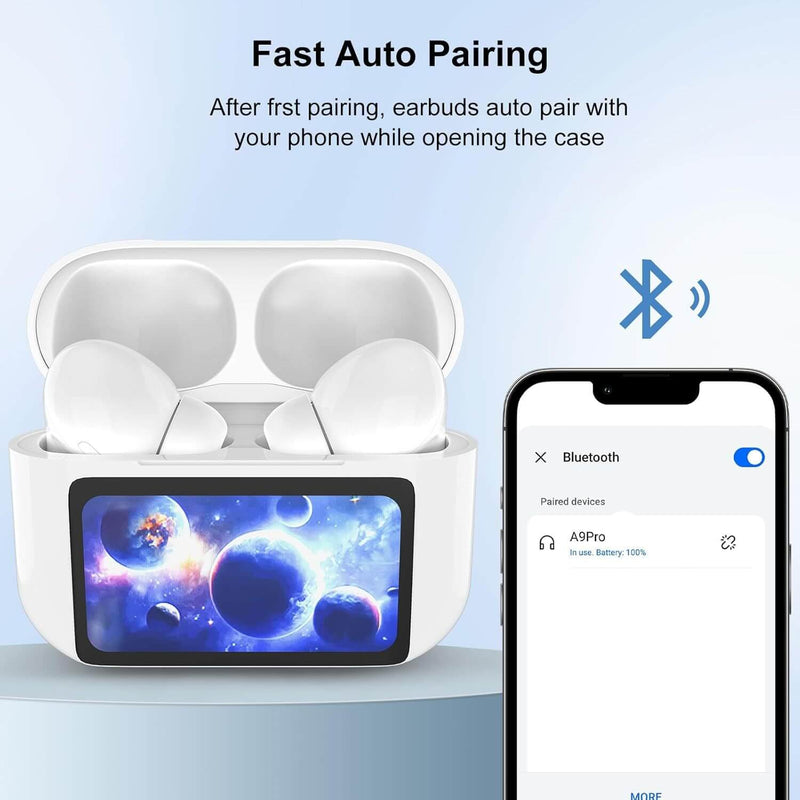Ultra-Comfort Wireless Earbuds - 5.4 Bluetooth, Touch Control, ANC/ENC Noise Cancelling & Microphone for Ultimate Sound on Any Device