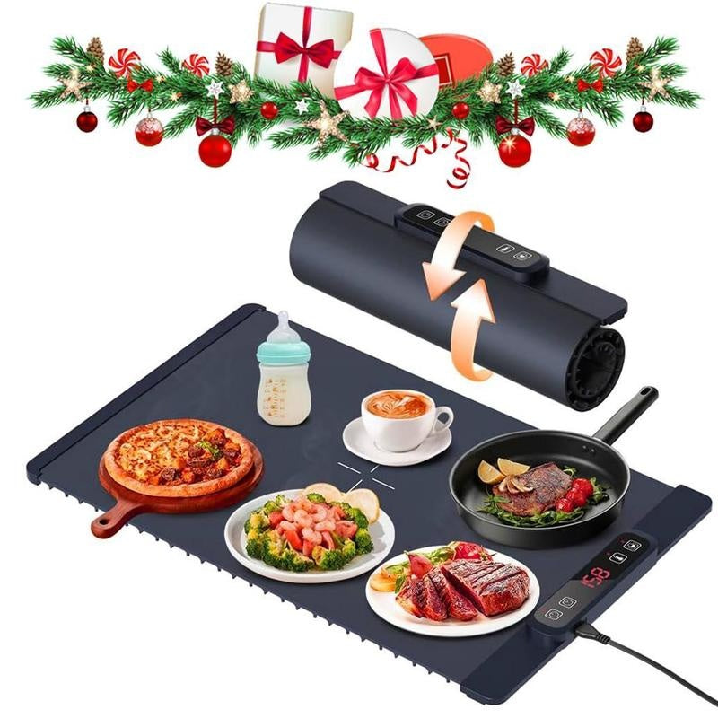 Electric Warming Tray - Adjustable Food Heating Pad for Perfectly Warm Meals Anywhere, Anytime!