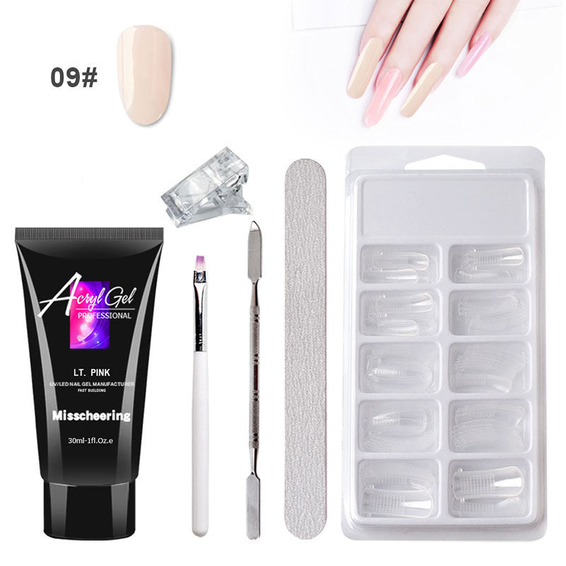 Painless Crystal Gel Nail Art Kit – Quick & Easy Extensions Without Messy Paper Holders for Stunning Nails!