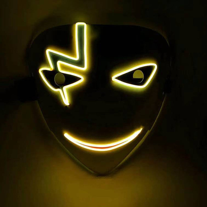 Luminous Black Covenant LED Mask – Unleash Your Inner Warrior with Mesmerizing Light Effects!