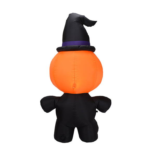 Spooktacular 4.9ft Inflatable Pumpkin Head for Halloween