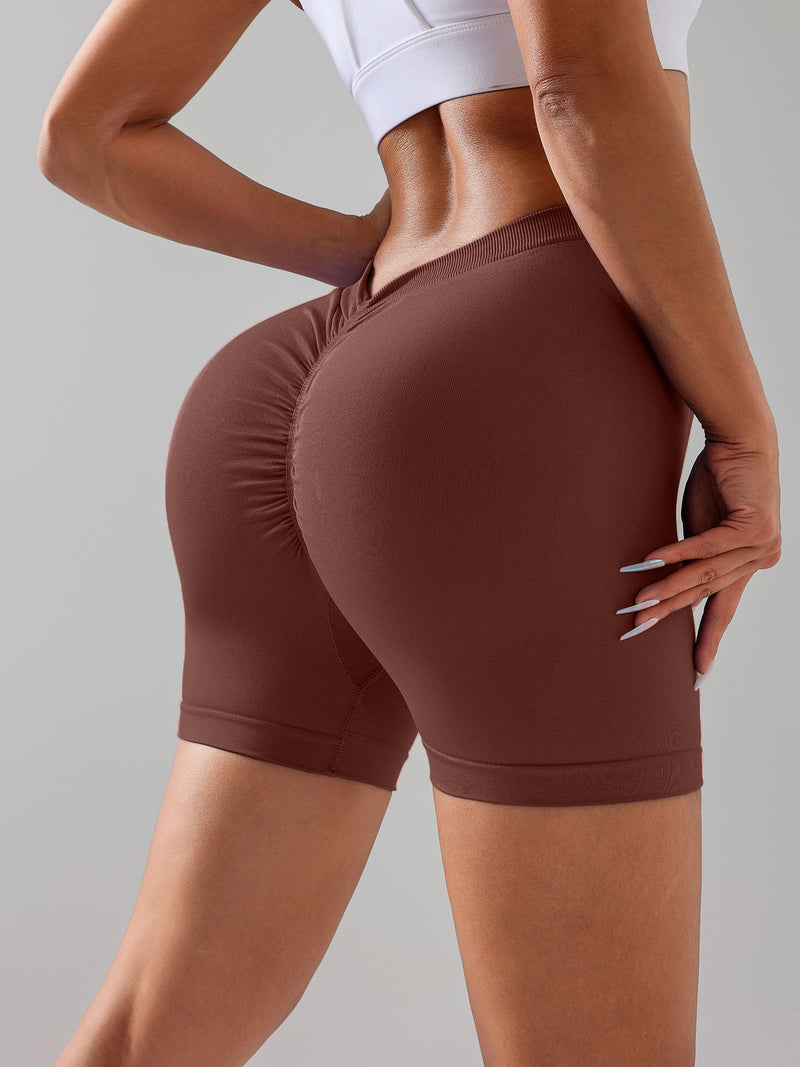 V-Shape Scrunch High-Rise Gym Shorts for Women - Elevate Your Workout with Seamless Comfort and Style!