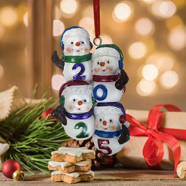 Christmas Tree Snowman Resin Pendant for Holiday Decor and Gift Giving