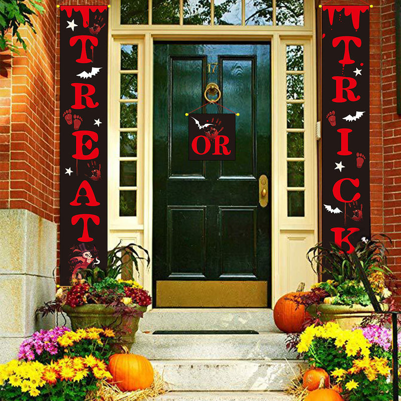 Spooktacular Outdoor Halloween Banner – Transform Your Space with Enchanting Couplets for a Hauntingly Fun Celebration!