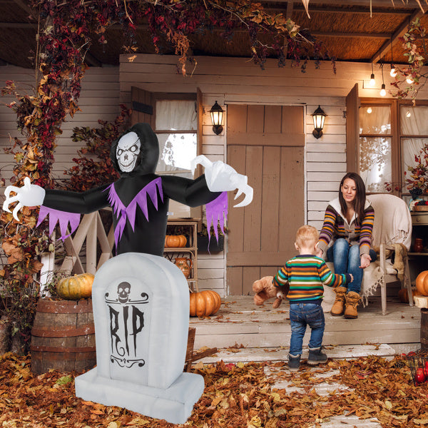 6ft Inflatable Grim Reaper - Spook Your Neighbors This Halloween