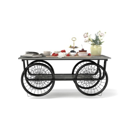 Elevate Your Living Room with a Sturdy Black Retro Coffee Table – Stylish Rectangle Design Perfect for Modern Homes