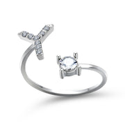 Alphabet Initial Letter Ring for Women - One Size Fashion Jewelry