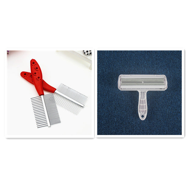Pet grooming products   with shank footprint and dense teeth 