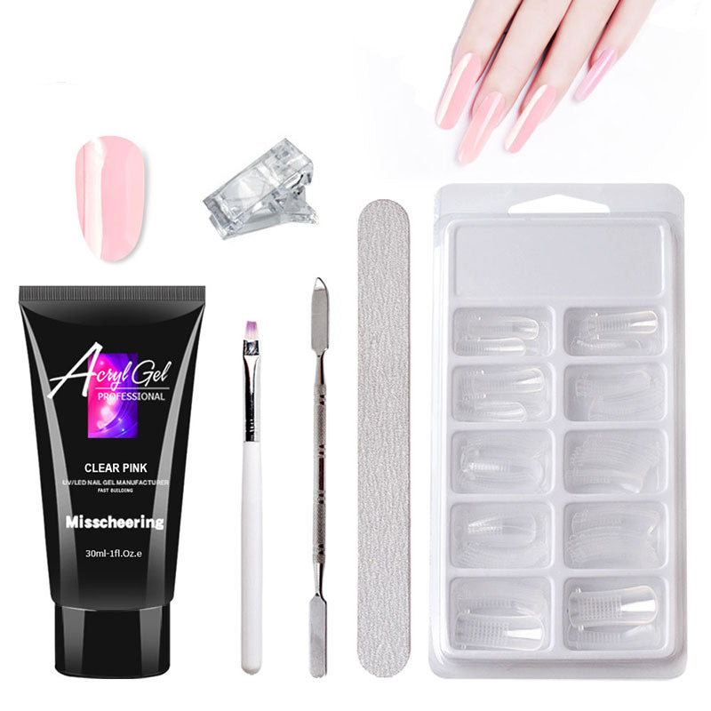 Painless Crystal Gel Nail Art Kit – Quick & Easy Extensions Without Messy Paper Holders for Stunning Nails!