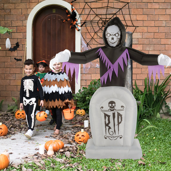 6ft Inflatable Grim Reaper - Spook Your Neighbors This Halloween