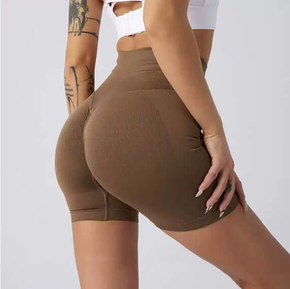 High Waist Seamless Yoga Shorts - Elevate Your Workout with Quick-Dry Comfort and a Flattering Fit