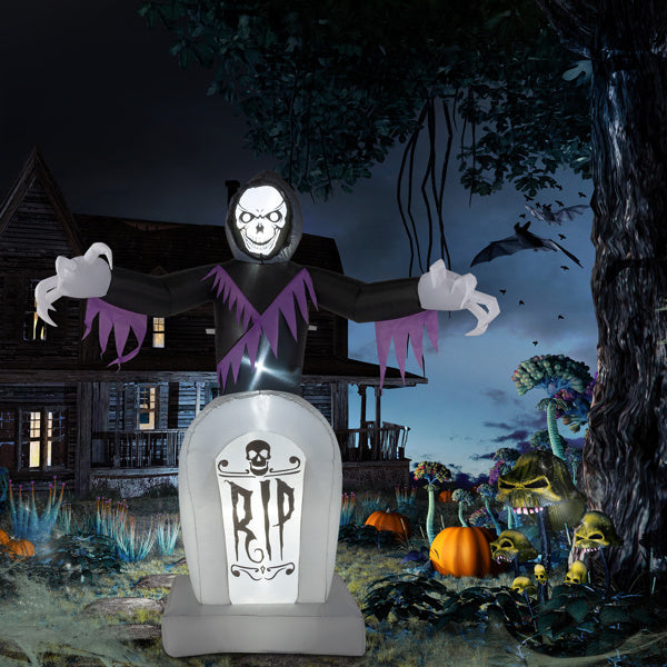 6ft Inflatable Grim Reaper - Spook Your Neighbors This Halloween