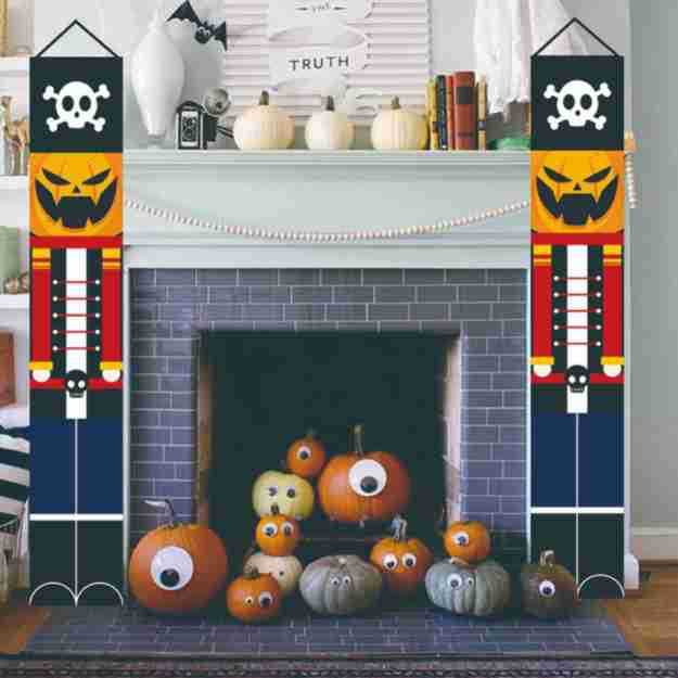 Halloween Soldier Nutcracker Banner - Transform Your Decor with Festive Spirit!
