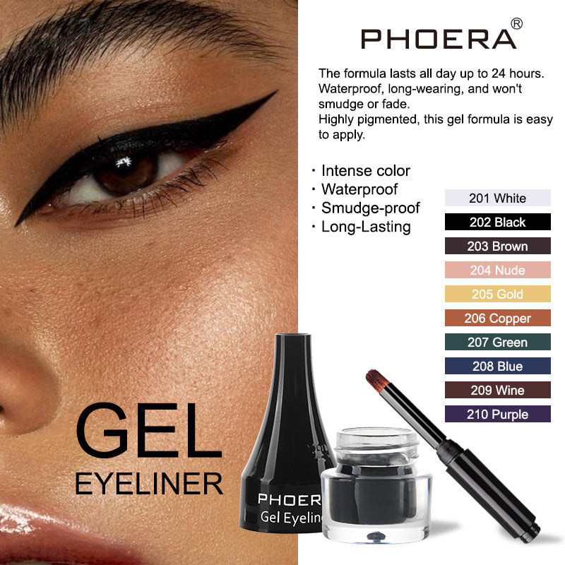 PHOERA Bold 10-Color Eyeliner Set for Stunning Eye Looks