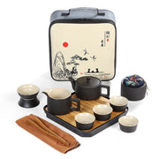 Japanese tea set section uses light background