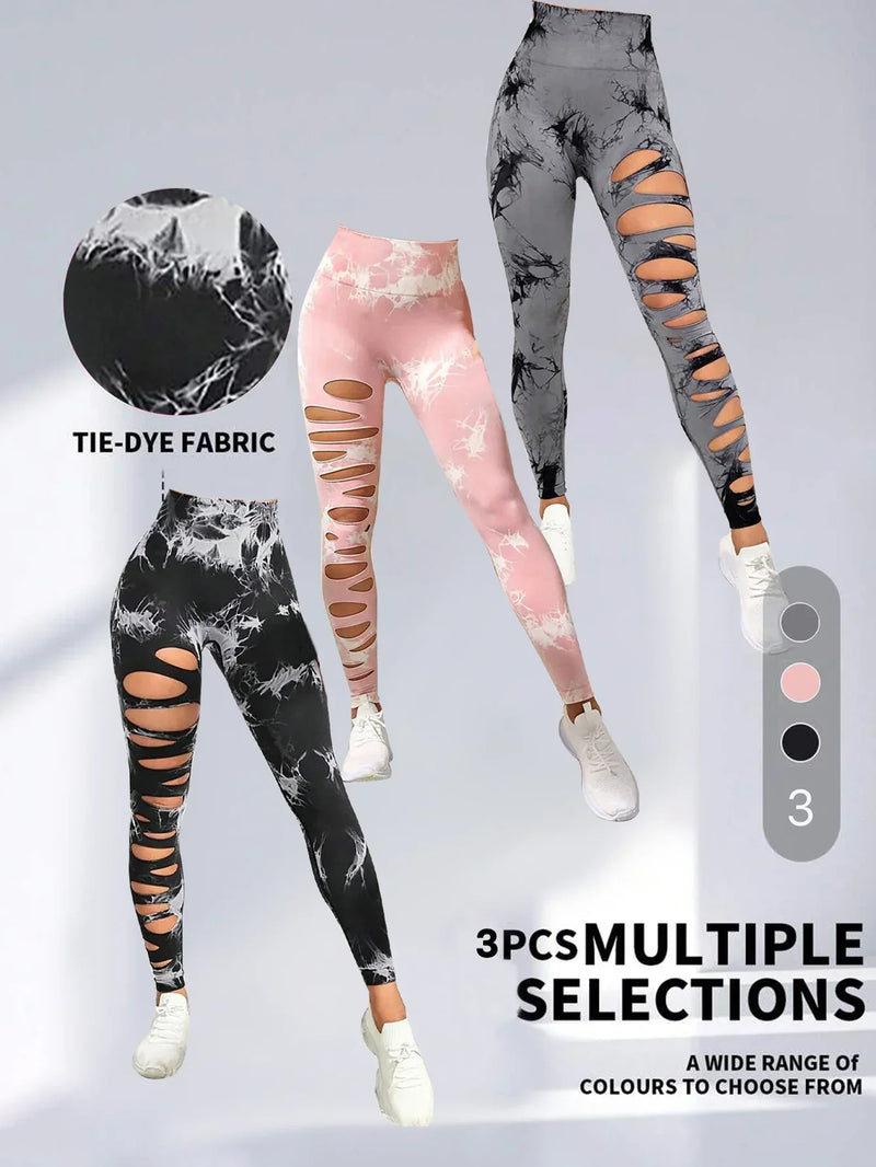 Glamour Fit High Waist Tie Dye Leggings - Sculpt & Control for Empowered Workouts