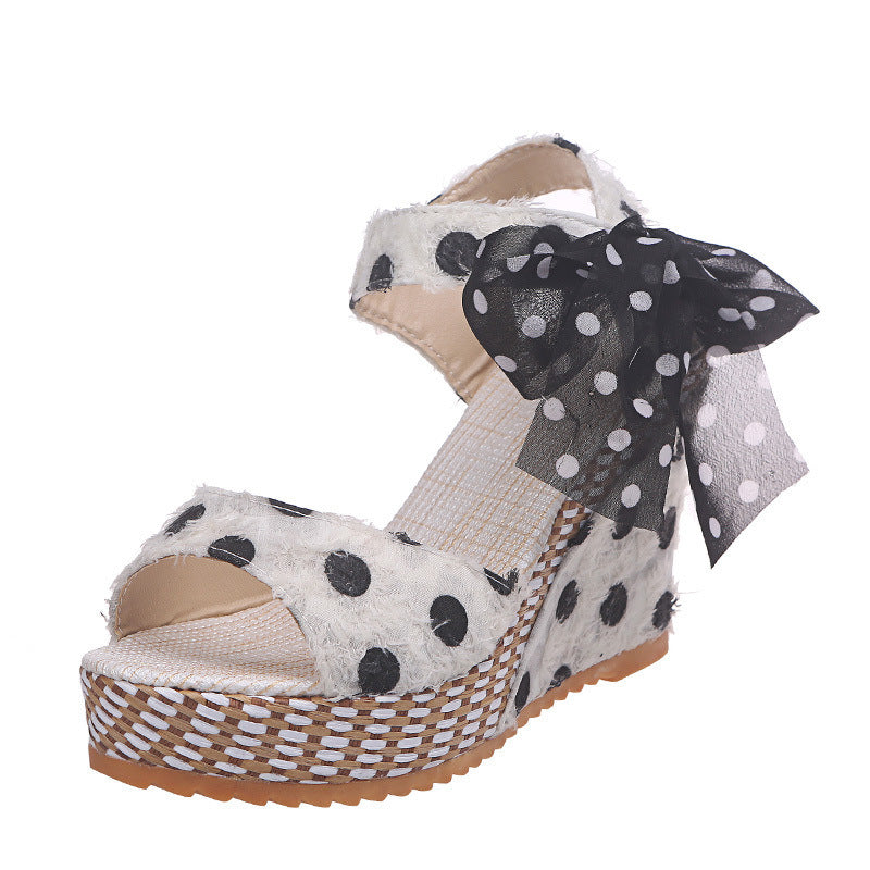 Floral Bow knot Wedge Sandals - Elevate Your Style with Confident Comfort