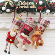 Christmas Sock Gift Bag with Ornament - Festive Holiday Decor for Gifting