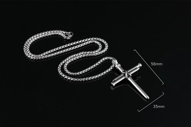 Stainless Steel Cross Necklace for Men - Durable Jewelry for Faith & Style
