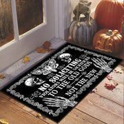 Halloween Porch Skull Doormat For Entryway- Absorbent Door Mat