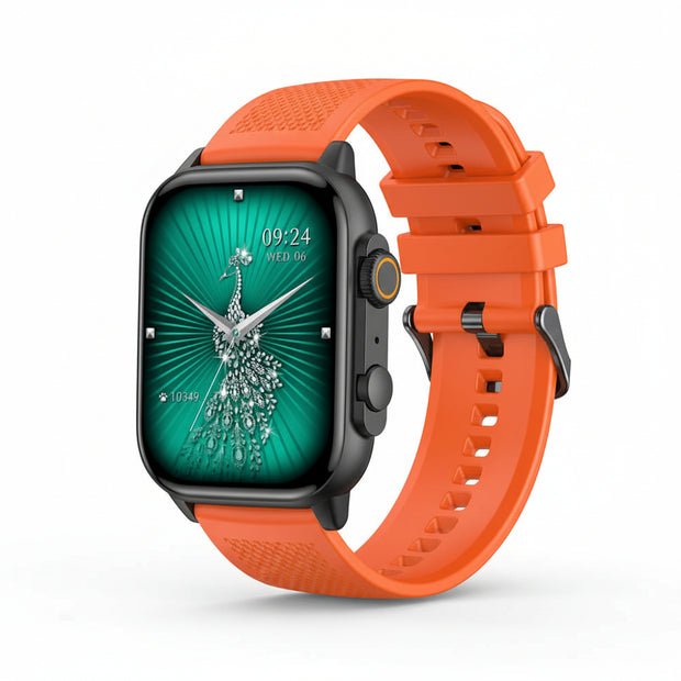 orange band on a white background