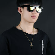Stainless Steel Cross Necklace for Men - Durable Jewelry for Faith & Style