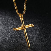 Stainless Steel Cross Necklace for Men - Durable Jewelry for Faith & Style