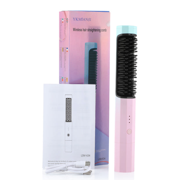 Straightening Comb Rechargeable Hair Wireless Straightener C