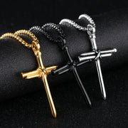 Stainless Steel Cross Necklace for Men - Durable Jewelry for Faith & Style