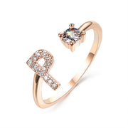 Alphabet Initial Letter Ring for Women - One Size Fashion Jewelry